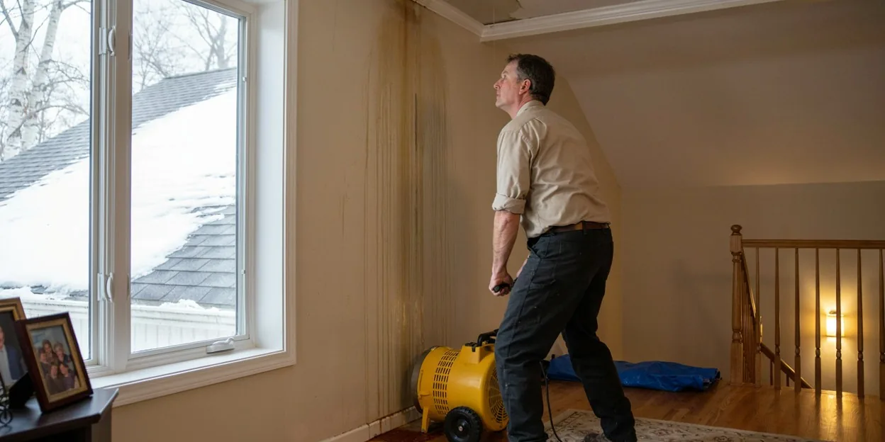 Ice Dam and Roof Leak Water Damage in Anoka, MN
